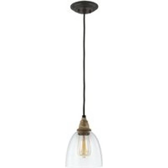 1 Bulb Ceiling Pendant Light Fitting Driftwood / Dark Weathered Zinc LED E27 60W