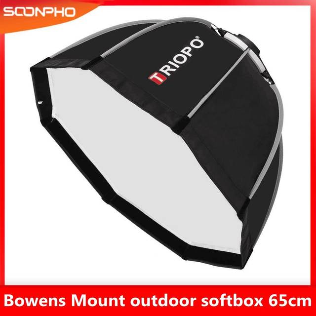 Triopo 65cm octagon softbox diffusor reflektor bowens mount ljuslåda för fotografering studio stroboskop blixt tillbehör