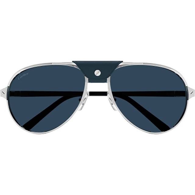Cartier Man Sunglass CT0034S -  Frame color: Silver, Lens color: Blue