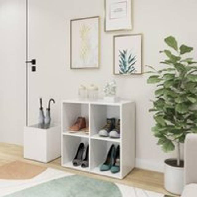 Hall Shoe Cabinet White 105x35.5x70 cm Engineered Wood - One Size