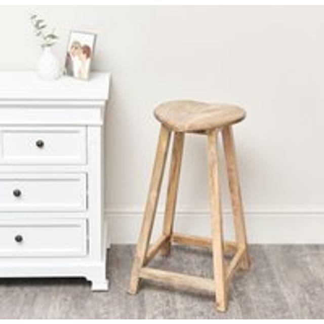 Tall Mango Wood Heart Bar Stool Material: Furniture