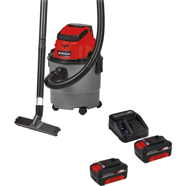 Einhell TC-VC 18/15 18v Cordless Wet and Dry Vacuum Cleaner 15L 2 x 4ah Li-ion Battery Charger