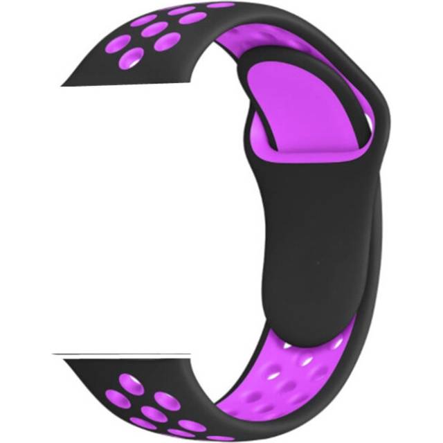2PCS Watch Band for iWatch Series 7 SE 6 5 4 3 2 1 Apple Watch Two-Tone Silicone Replacement Wrist Strap - 42 44 45mm