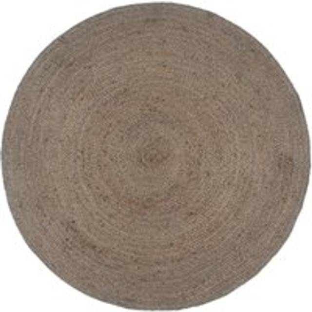 Handmade Rug Jute Round 240 cm Grey - 100cm diameter