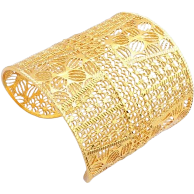 Flower Bnagle for WomenJewelry 24k Bangles Bracelet African Dubai Arab Party for Mom - Multicoloured