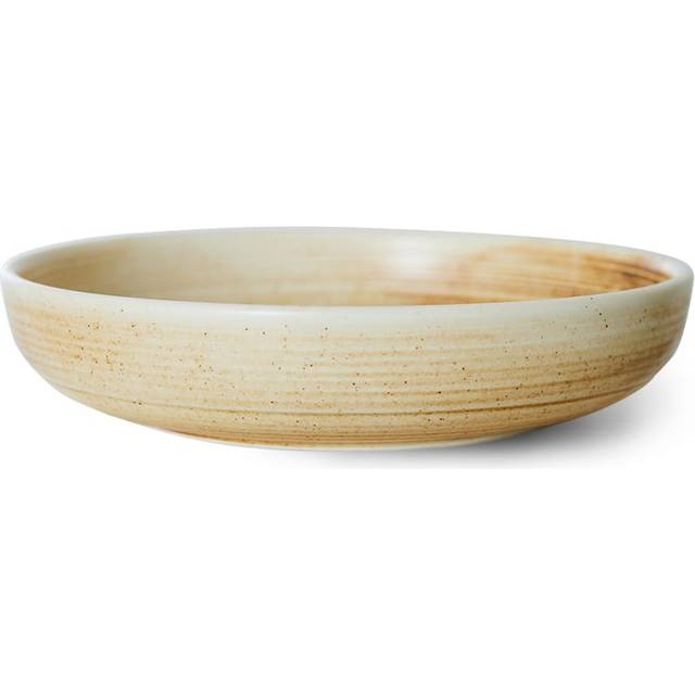 HKliving Home Chef djup tallrik large Ø21,5 cm Rustic cream-brown - Brun