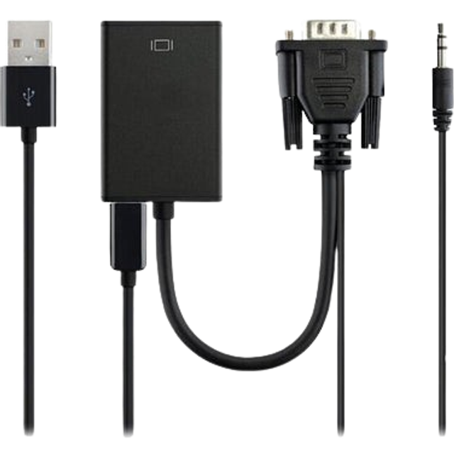 NÖRDIC VGA till HDMI adapter 1080p 60Hz HDCP 1.2
