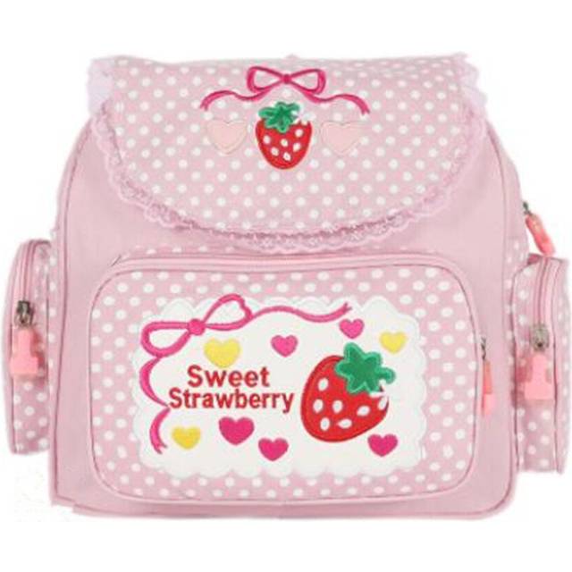 Pink Girl Embroidery Strawberry Children's Schoolbag Student Girls Birthday Gift New Japanese Cartoon Children Backpack