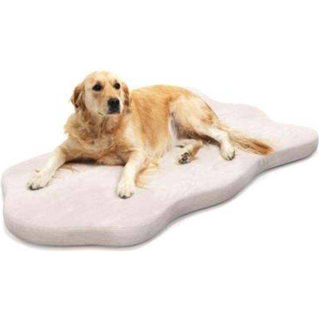 Costway Large Beige Dog Bed with Memory Foam Support and Cover - Cream - 10 - 20cm
