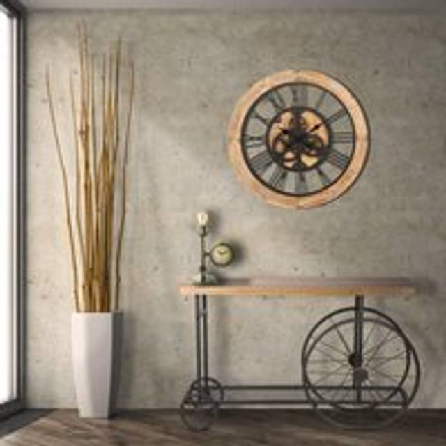 Lilah Industrial Creative Console / Hall Table - Brown - One Size