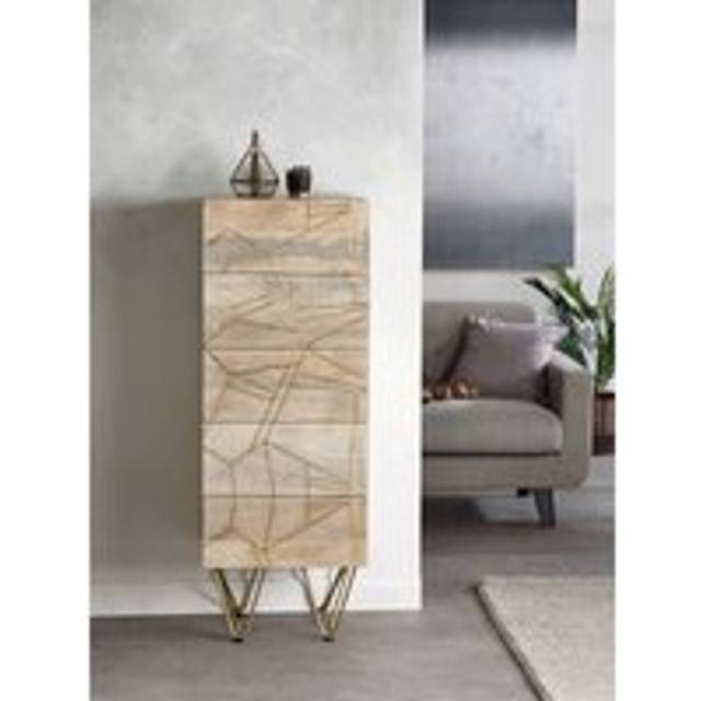 Tall Chest of drawers Deiondre Light Mango - Brown - One Size