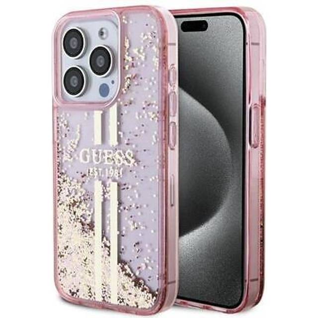 Guess hard tpu case for apple iphone 15 pro 6.1 - pink