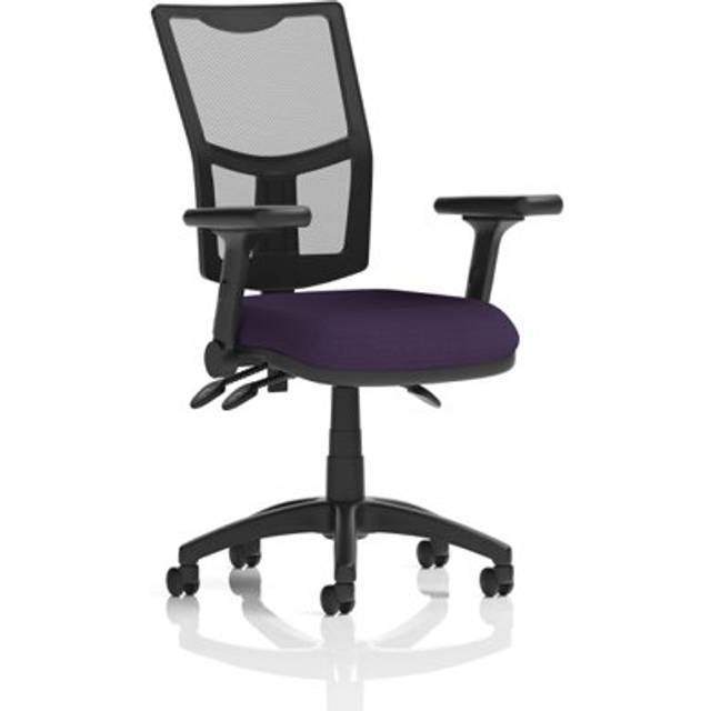 Eclipse Plus III Operator Chair Mesh Back With Purple Adjustable Arms