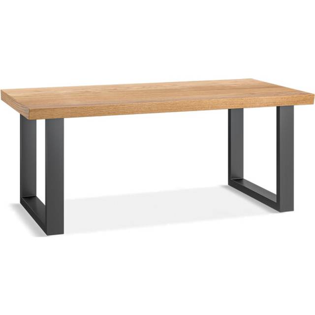Natural Solid Oak & Metal Coffee Tables - Coffee Table - Maine Range - Oak Furnitureland