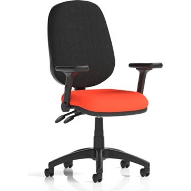 Eclipse Plus II Operator Chair Tabasco Orange Adjustable Folding Arms
