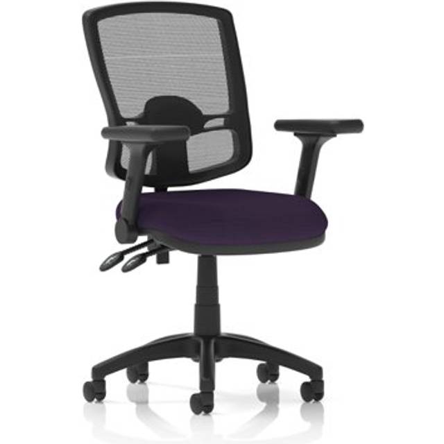 Eclipse Plus II Operator Chair Mesh Back Seat Purple Adjustable Arms