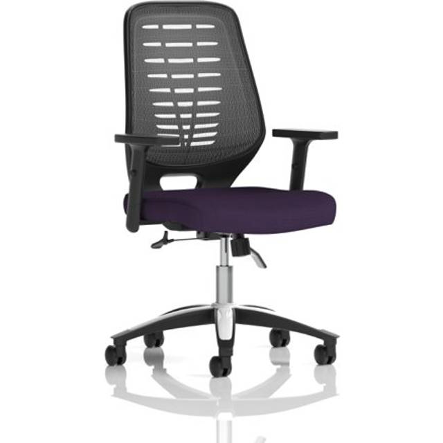 Relay Operator Chair Silver Back Tansy Purple Height Adjustable Arms