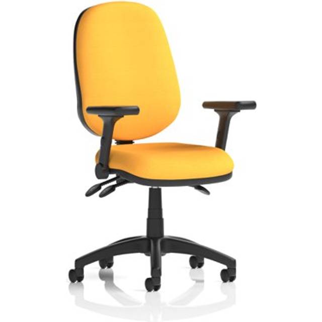 Eclipse Plus III Operator Chair Senna Yellow Adjustable Folding Arms