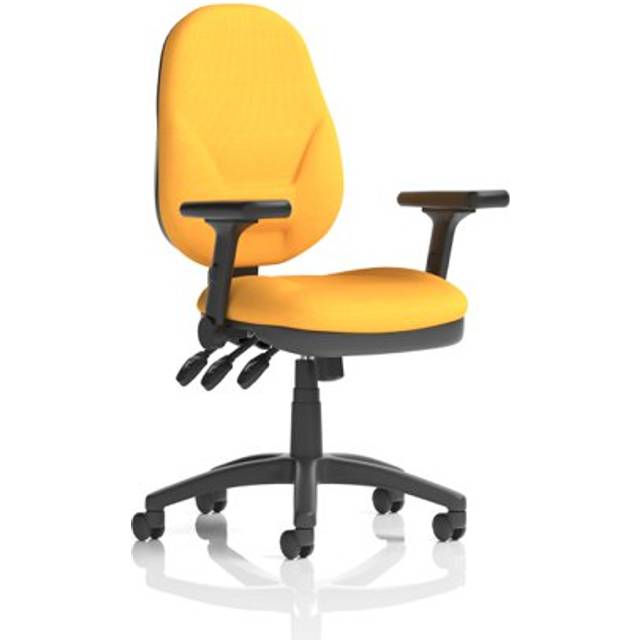 Eclipse Plus XL Operator Chair Senna Yellow Adjustable Folding Arms