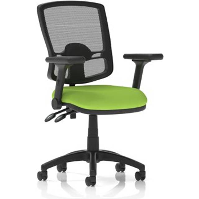 Eclipse Plus II Operator Chair Mesh Back Seat Green Adjustable Arms