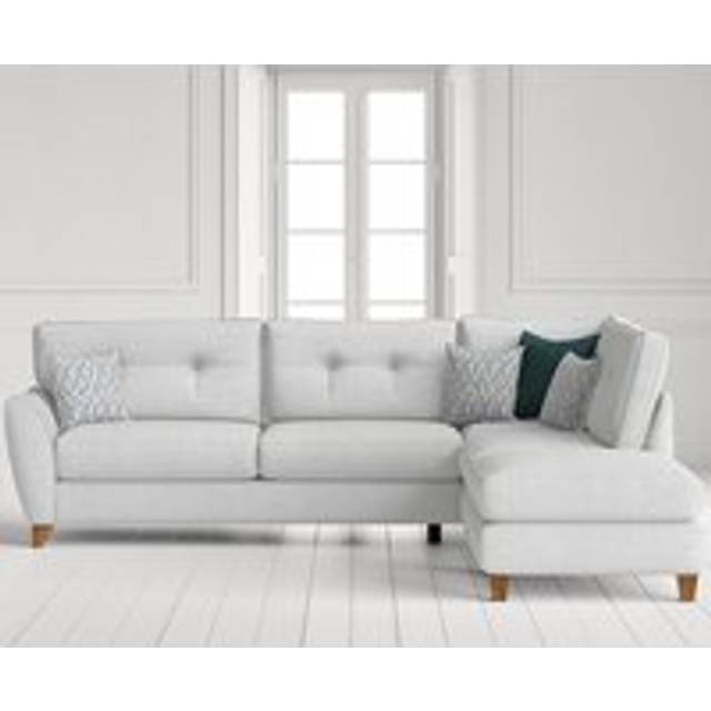 Florin Light Grey Fabric Right Hand Facing Corner Chaise Sofa
