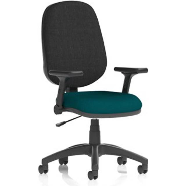 Eclipse Plus I Operator Chair Maringa Teal Adjustable Folding Arms