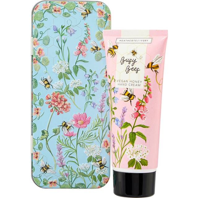 Heathcote & Ivory Busy Bee Hand Cream Tin - pink/blue/cream - one size