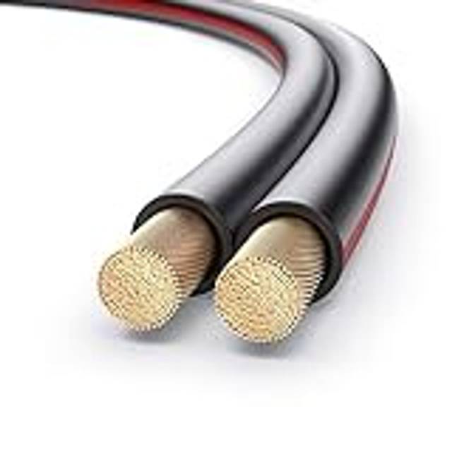SP062-010 Speaker Cable 2 x 2.5 mmÂ² (99.9% OFC Full Copper 0.20 mm Wire) Hi-Fi Speaker Cable 10 m Black