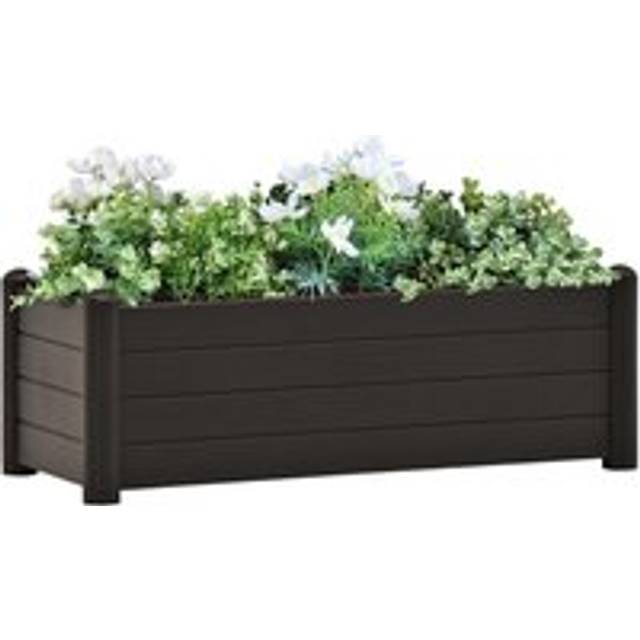 Garden Raised Bed PP Anthracite 100x43x35 cm - Black - One Size