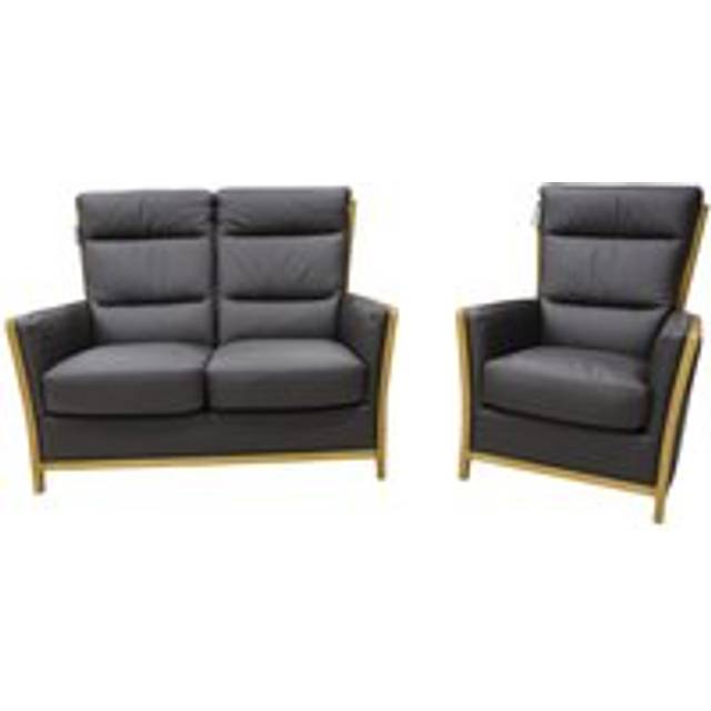 Venessa Handmade 2+1 Seater Sofa Suite Genuine Italian Chocolate Brown Real Leather - Suite Offers