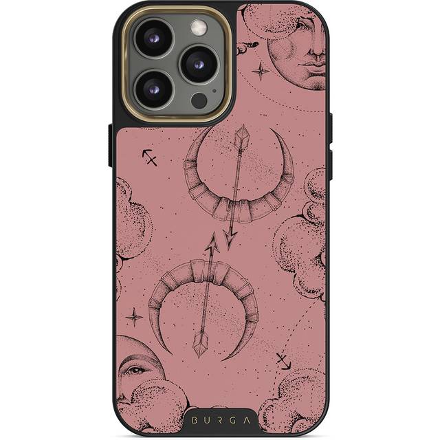 Sagittarius - iPhone 14 Pro Max Case, Elite Dark (MagSafe) / Gold / Pink