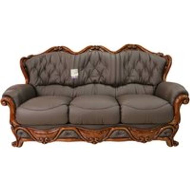 Dante Original 3 Seater Sofa Settee Italian Chocolate Brown Real Leather