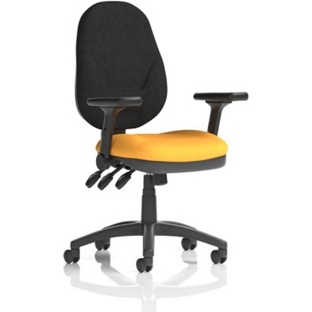 Eclipse Plus XL Operator Chair Senna Yellow Adjustable Folding Arms