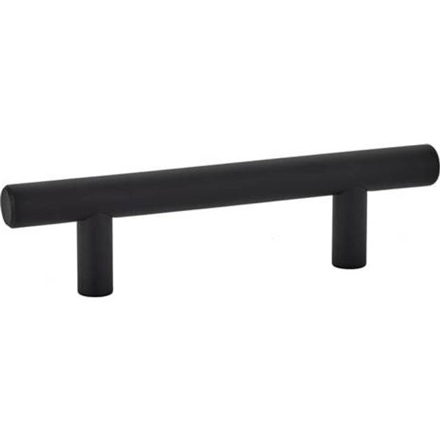 Emtek 86358US19 3 in. Center to Center Brass Bar Cabinet Pull, Flat Black