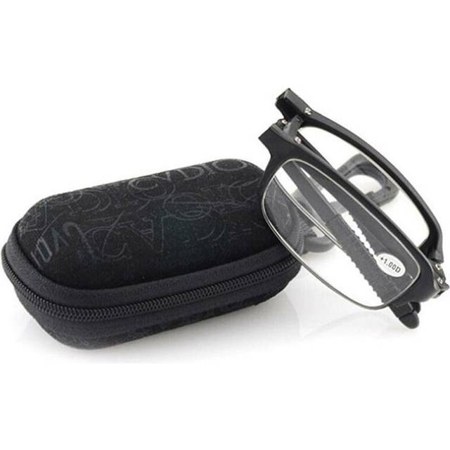 (Black, 2.5) Light Weight Folding Reading Glasses Magnifying Fatigue Relief