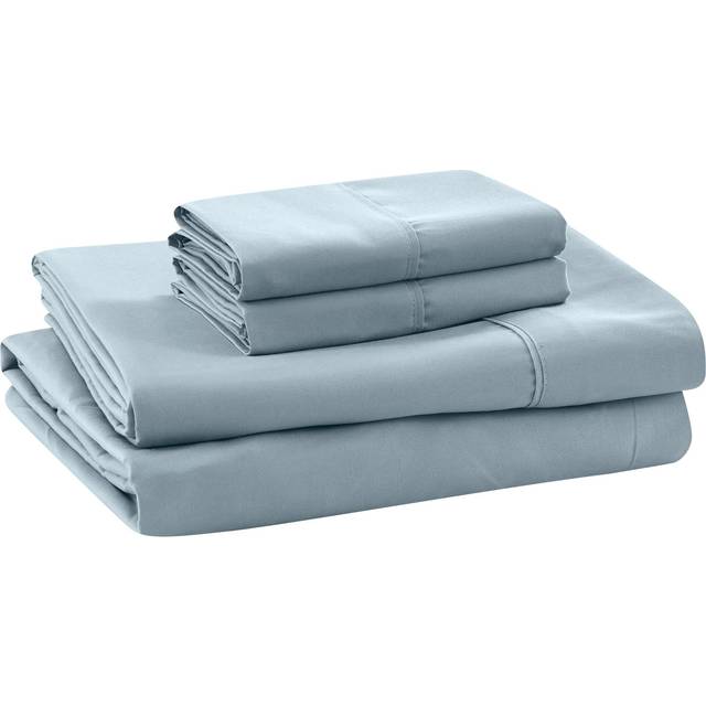 Modern Threads Soft Microfiber Solid Sheets - Luxurious Microfiber Bed Sheets - Includes Flat Sheet  Fitted Sheet with Deep Pockets  & Pillowcases Blu