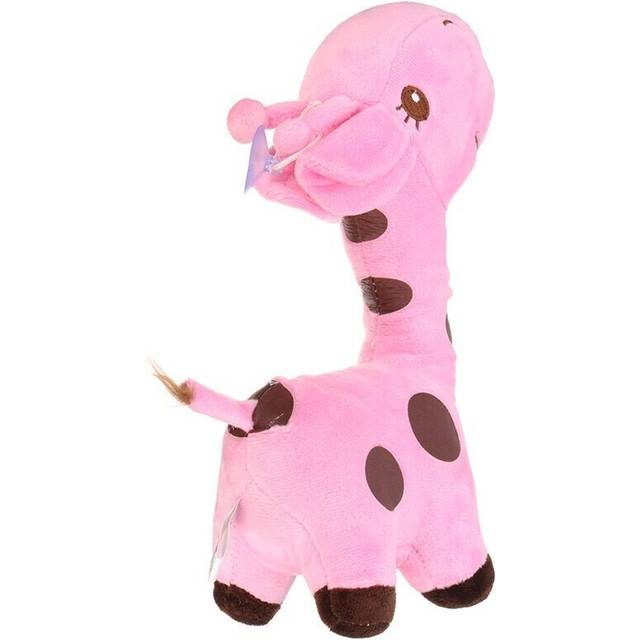 (Pink) Multicolored Cartoon Plush Giraffe Sika Deer Stuffed Toys Kids Gift