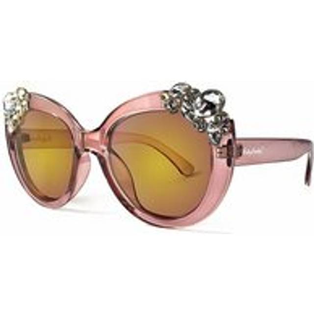 Ruby Rocks 'Dubai' Gem Detail Sunglasses In Crystal Pink