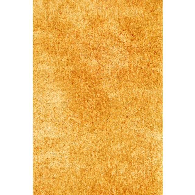Dollie Solid Colour Handmade Shaggy Ochre Area Rug (Rectangle 80 x 150cm)