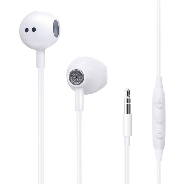 Project Telecom 352W Earbuds / Earphones - 3.5mm Connection - Compatible with Samsung / HTC / Google / Huawei / Motorola - White