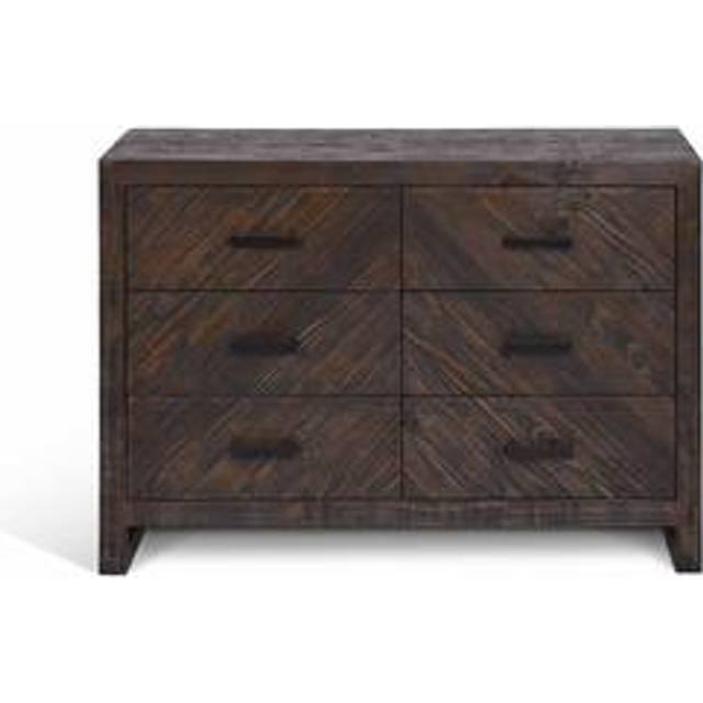 Fawley Chevron Chest of Drawers Brown Reclaimed Pine