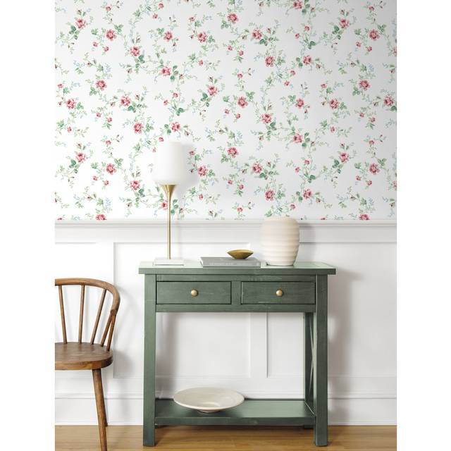 Adarra 5.48m x 52.07cm Satin Peel and Stick Wallpaper Roll - Pink (548.64cm L X 52.07cm W)