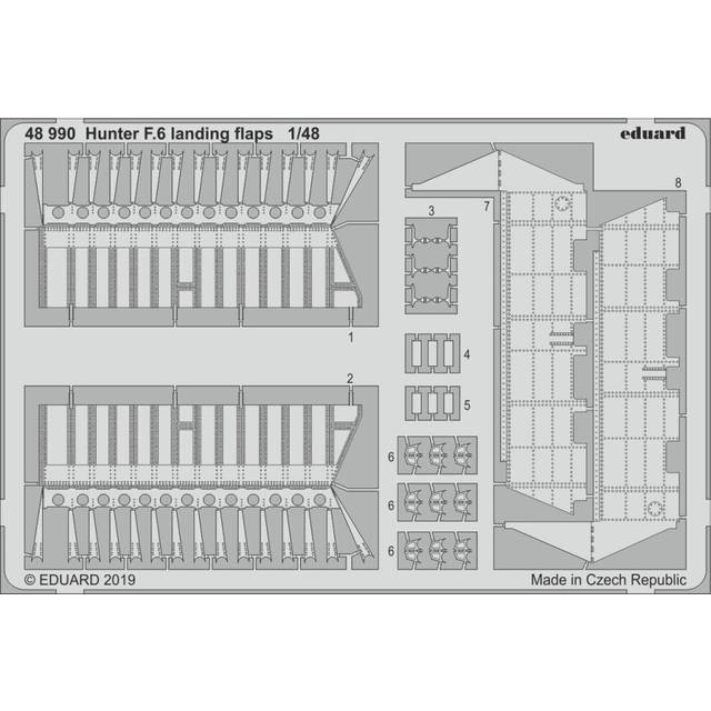 EDP48990 - Eduard P-Etch 1:48 - Hunter F.6 - landing flaps