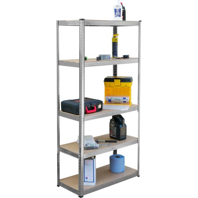 KCT 5 Tier Garage Metal Shelving Unit Galvanised  - Garage or Shed Storage