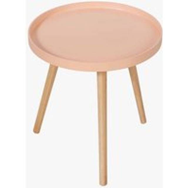 Pacific Halston Apricot Wood Veneer And Natural Pine Wood Side Table, Orange