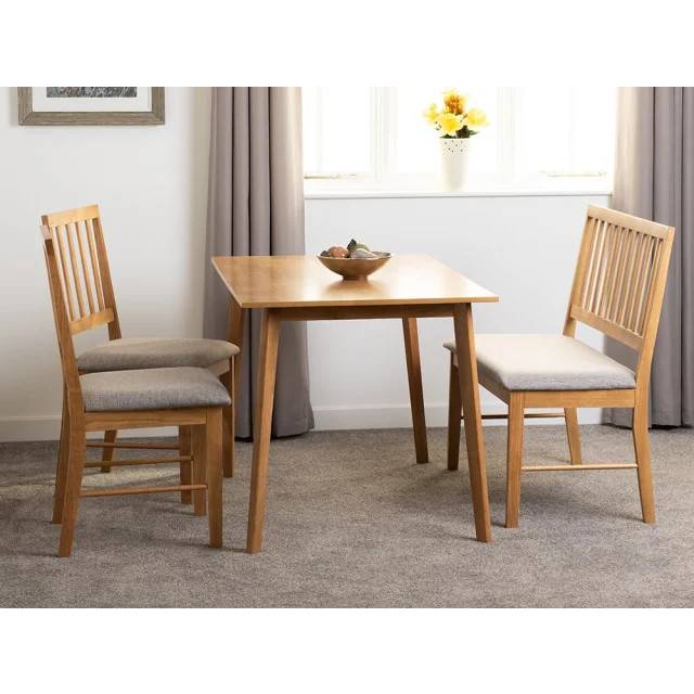 Seconique Austin Oak Dining Table with Dining Bench and 2 Chair Set