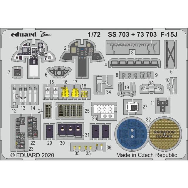 EDPSS703 - Eduard Photoetch (Zoom) 1:72 - F-15J (Great Wall Hobby)