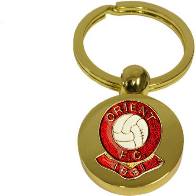 Leyton Orient football club gold disc keyring