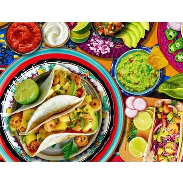 "Springbok Taco Table 1000 Piece Jigsaw Puzzle for Adults - Cinco de Mayo Taco Party Theme Great for Game Nights - Finished Size of 30"""" x 24"""""