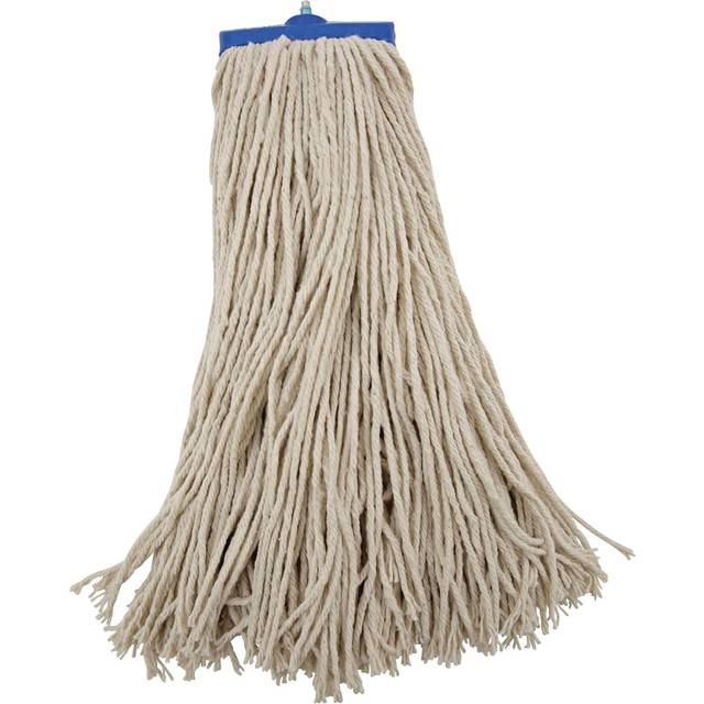 Boardwalk BWK720C 20 oz Economical LieFlat Cotton Fiber Mop Head  White 12Carton